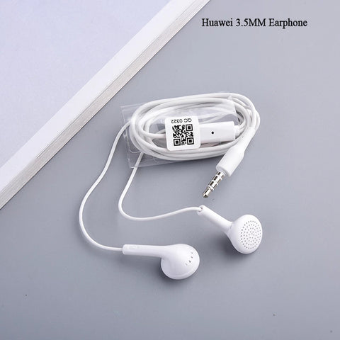 3.5mm Lossless Low-latency Wired  Headset Noise Cancelling Sports In-ear Earbuds Headphones With Mic Compatible For Huawei Y6 White ZopiStyle