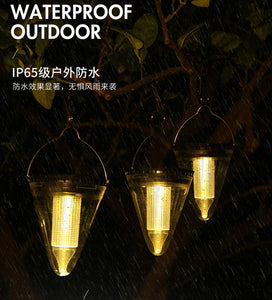 Solar Light Outdoor Waterproof Garden Decoration Hanging Lamps Night Light White light_2.4W ZopiStyle