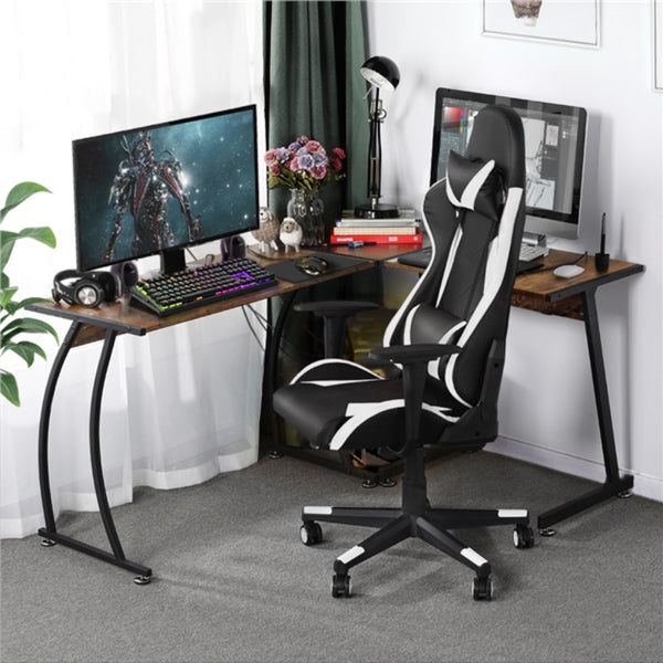 SmileMart Executive Adjustable High Back Faux Leather Swivel Gaming Chair ZopiStyle