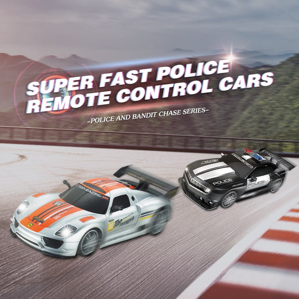 1/12 Big 2.4GHz Super Fast Police RC Car Remote Control Cars Toy with Lights Durable Chase Drift Vehicle toys for boys kid Child ZopiStyle