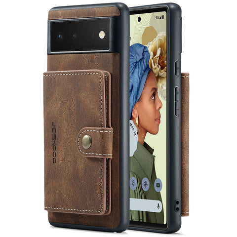 Case For Google Pixel 7 6 Pro Pixel 6 Leather Wallet Card Solt Bag Magnetic case for Google Pixel 5A 5G ZopiStyle