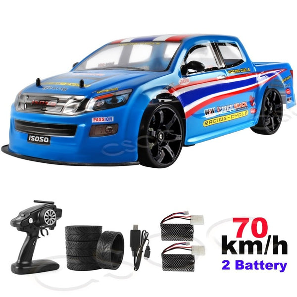 CSOC RC Racing Drift Cars 70 km/h 1/10 Remote Control One-click Acceleration In Double Battery Big Off-road 4WD Toys for Boys ZopiStyle