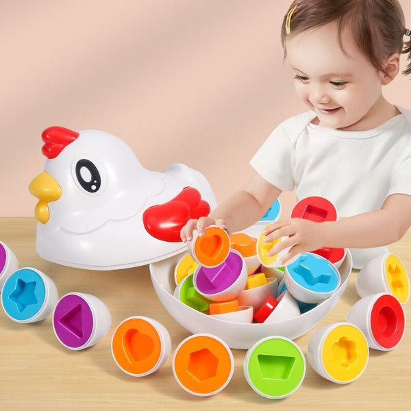 Baby Learning Educational Toy Smart Egg Toy Games Shape Matching Sorters Toys Montessori Eggs Toys For Kids Children 2 3 4 Years ZopiStyle