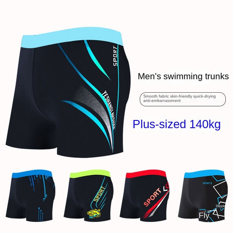 Men's Swimming Trunks 2022 Fashion Wide-brimmed Hot Spring Men's Swimsuit Quick-drying Plus Size Boxer Swimming Trunks Shorts ZopiStyle