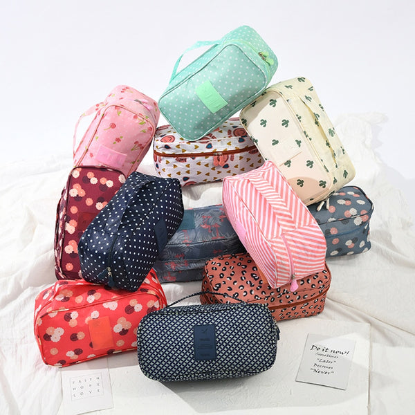 Women Foldable Divider Organizer Bra Box Travel Necessity Folding Cases Necktie Socks Underwear Clothing Lingerie Storage Bag ZopiStyle
