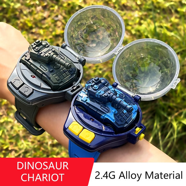 Watch Control Car Mini RC Cars Dinosaur Tank Shape 2.4G Remote Control Car Electric Controlled Gift For Boys Kids on Birthday ZopiStyle