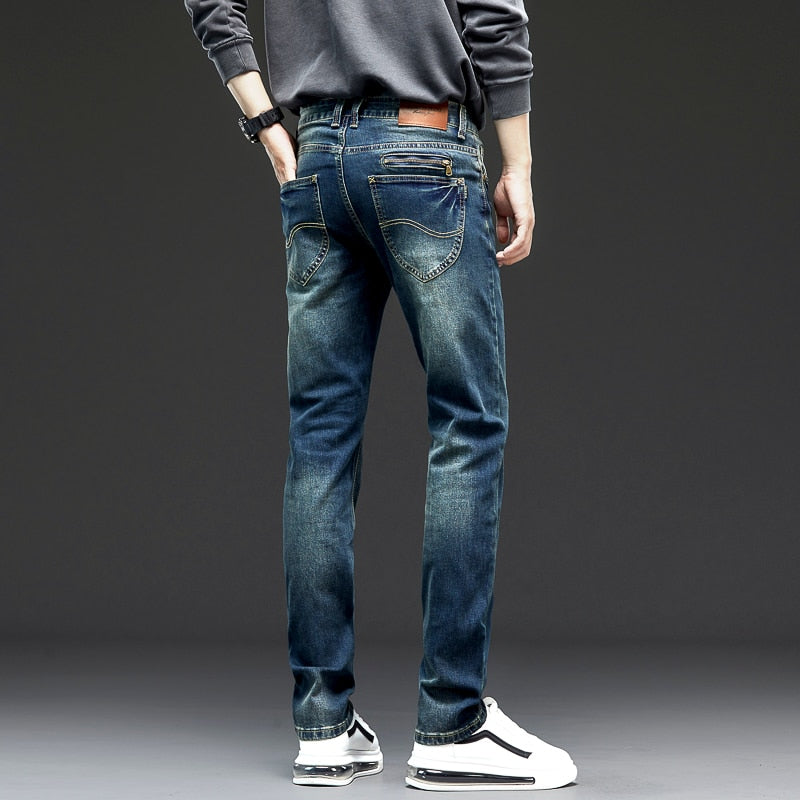 2022 Top Brand Best Price Comfort Straight Denim Pants Men&#39;s Jeans Business Casual Elastic Male High Quality Trousers ZopiStyle