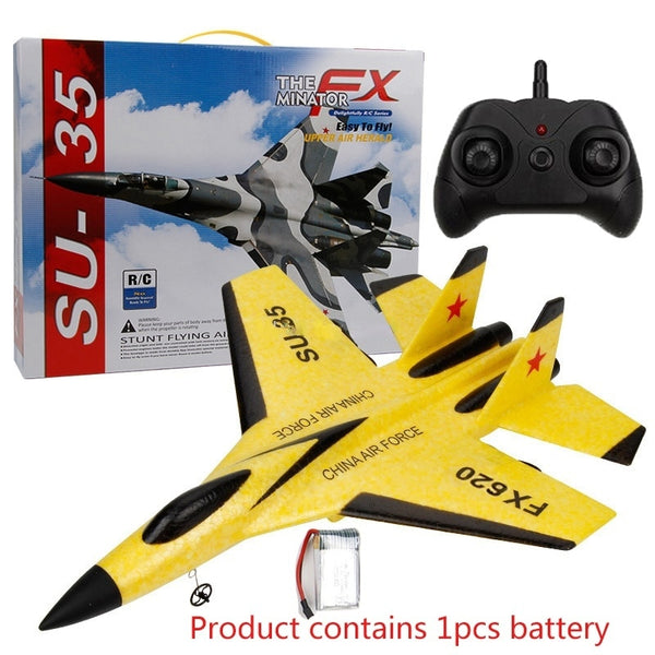 FX620 SU-35 RC Remote Control Airplane 2.4G Remote Control Fighter Hobby Plane Glider Airplane EPP Foam Toys RC Plane Kids Gift ZopiStyle