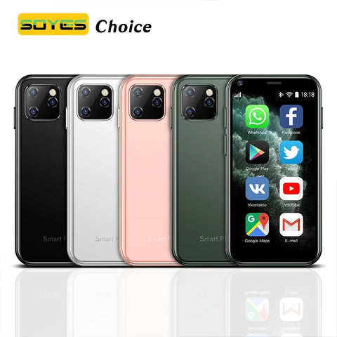 SOYES XS11 Super Mini Smartphone Android 1GB RAM 8GB ROM 2.5&#39;&#39; Quad Core Google Play Store 3G Cute Small Celular Mobile Phone
