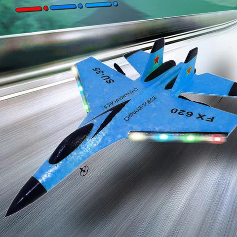 FX620 SU-35 RC Remote Control Airplane 2.4G Remote Control Fighter Hobby Plane Glider Airplane EPP Foam Toys RC Plane Kids Gift ZopiStyle