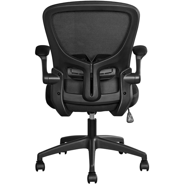 Modern Adjustable E-sports Home Office Conference Chair with Flip Up Armrests, Black Lifting Swivel Chair ZopiStyle