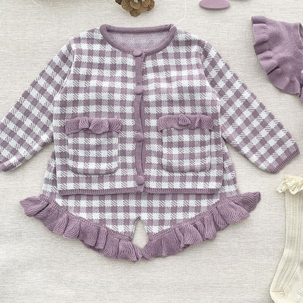 2022 Autumn Winter Girl Knitting Sweater Set 2pcs Infant Baby Sweater Suit Warm Baby Boy Clothing Newborn Baby Clothes 0-4 Years ZopiStyle