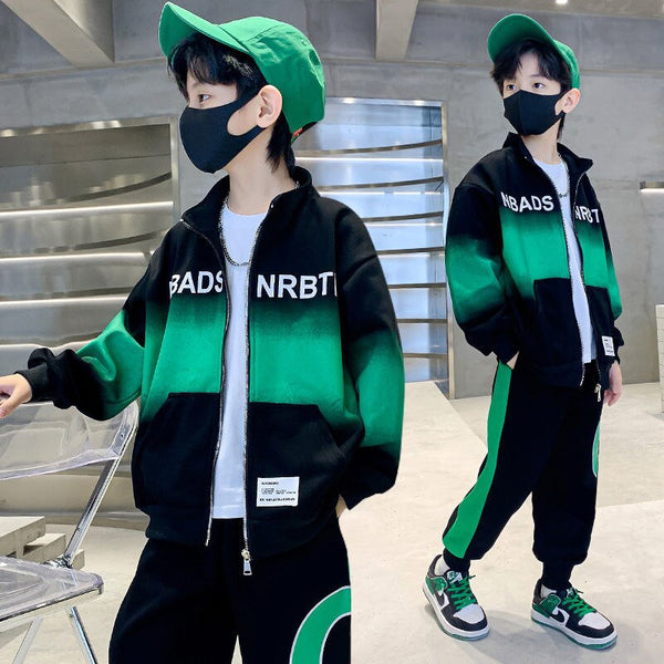2022 New Autumn Spring  Boys Clothing Set Fashion Baby Boy Tracksuits Street Clothes Teenage 4 -14 Years  Kids Sports Suits 2Pcs ZopiStyle