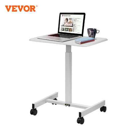 VEVOR Mobile Laptop Desk Height Adjustable Standing or Sitting Rolling Workbench Swivel Casters Computer Table for Home Office ZopiStyle