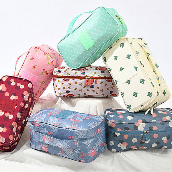 Women Foldable Divider Organizer Bra Box Travel Necessity Folding Cases Necktie Socks Underwear Clothing Lingerie Storage Bag ZopiStyle