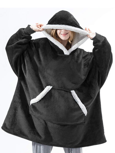 Oversized Hoodies Sweatshirt Women Winter Hoodies Fleece Giant TV Blanket With Sleeves Pullover Oversize Women Hoody Sweatshirts ZopiStyle