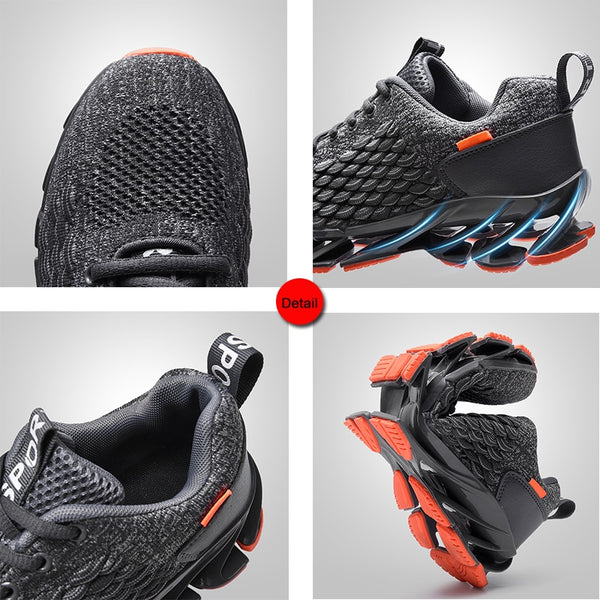 Men&#39;s Shoes Breathable Mesh Lace Running Shoes Outdoor Fitness Training Sports Shoes Non-slip Wear-resistant Casual Couple Shoes ZopiStyle