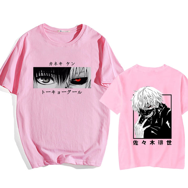 Japanese Anime Kaneki Ken Tokyo Ghoul T Shirt Men Kawaii Manga Graphic Tees Fashion Tshirt Summer 90S Tops T-Shirt Male ZopiStyle
