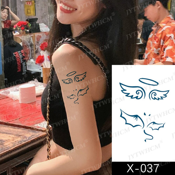 Star Collection Tattoo Stickers Waterproof Black Sexy Product Fake Tattoo Art Body Face Ears Modern Tattoo For Women Men Sticker ZopiStyle