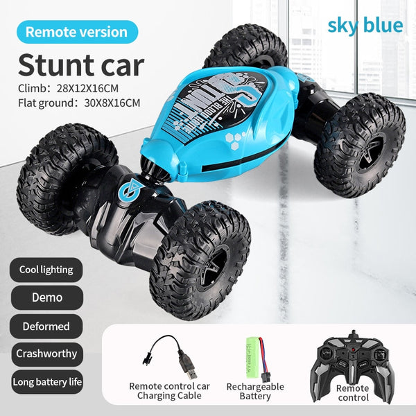 4WD 1:12 Stunt RC Car With LED Light Gesture Induction Deformation Twist Climbing Radio Controlled Car Electronic Toys for Kids ZopiStyle