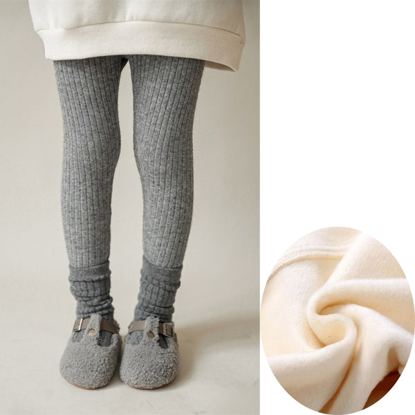 Girls&#39; Leggings New Autumn Winter Cashmere Warm Pants Children&#39;s Casual Elasticity Slim Pants Fleece Thickening Trousers ZopiStyle