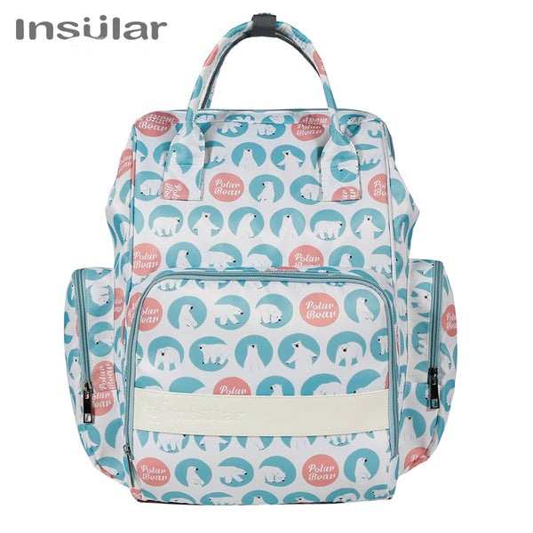 Insular Brand Nappy Backpack Bag Mummy Large Capacity Stroller Bag Mom Baby Multi-function Waterproof Outdoor Travel Diaper Bags ZopiStyle