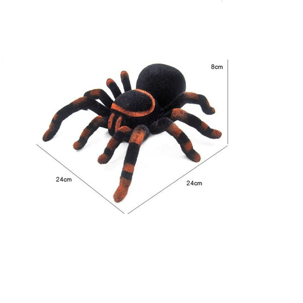 Super Big Than Hand Four-way Remote Control Spider Simulation Black Widow Tarantula Scary Electronic Crawling Insect Pet Toy ZopiStyle