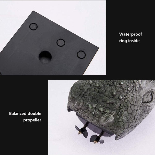 2.4G RC Crocodile Electric RC Boat Gag Funny Toy High-speed Waterproof Remote Control Watercraft Toy for Summer Water Fun ZopiStyle