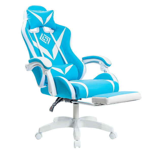 135 Degrees Gaming Chair RGB Light Office Chair Bluetooth Speaker Gamer Computer Chair Ergonomic Swivel 2 Point Massage Recliner ZopiStyle