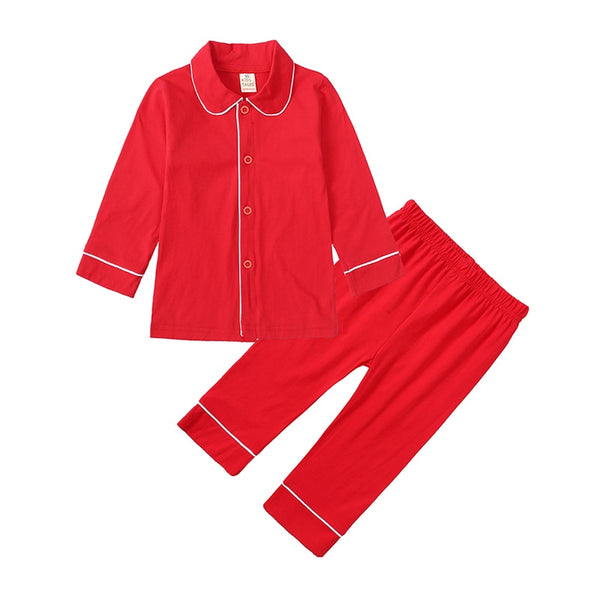 2022 Red Christmas Baby Boy Girl Warm Family Pyjamas Sets Golden Velvet Kids Match Pajamas Children Dress Clothes Toddler Pjs ZopiStyle