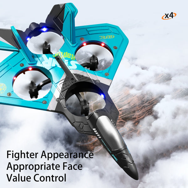 RC Remote Control Airplane 2.4G 6CH Remote Control V17 Fighter Hobby Plane Glider Airplane EPP Foam Toys RC drone Kids Gift ZopiStyle