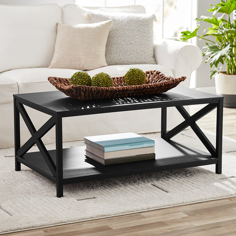 Coffee Table 2-Tier Tea Table  with Wooden, Lift Tabletop Dining Table Home Furniture Center Table Living Room ZopiStyle