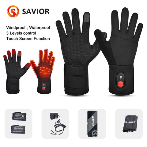 Winter Warm Cycling Heated Gloves Liners Rechargeable Battery for MTB Riding Skiing Hiking Motorcycle Gloves Men Women 2021 ZopiStyle