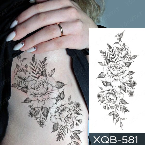 Waterproof Temporary Tattoo Sticker I Love You Flash Tattoos Lip Print Butterfly Flowers Body Art Arm Fake Sleeve Tatoo Women ZopiStyle