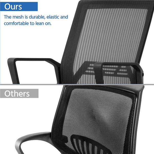 Mid-Back Mesh Adjustable Ergonomic Computer Chair, Lift Swivel Chair  Student Dormitory Back Chair Conference Staff Chair ZopiStyle