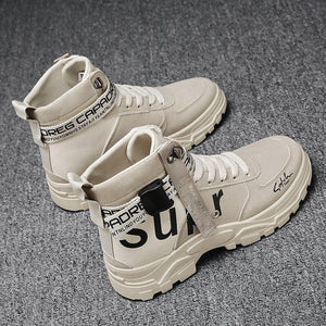 Winter Men Boots Waterproof Warm Fur Snow Boots Men Outdoor Work Casual Shoes Military Combat Rubber Ankle Fashion letter boots ZopiStyle