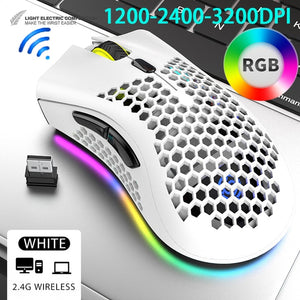 BM600 Rechargeable USB 2.4G Wireless RGB Light Honeycomb Gaming Mouse Desktop PC Computers Notebook Laptop Mice Mause Gamer Cute ZopiStyle