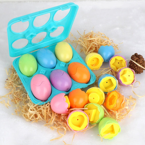 Baby Learning Educational Toy Smart Egg Toy Games Shape Matching Sorters Toys Montessori Eggs Toys For Kids Children 2 3 4 Years ZopiStyle