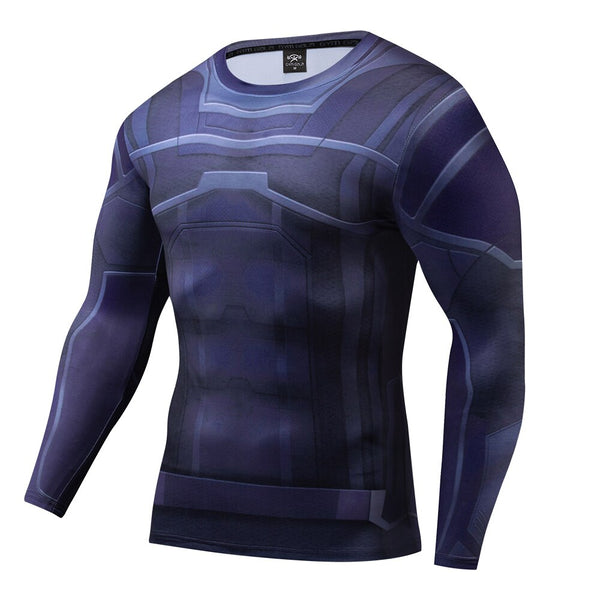 Marvel Winter Soldier Compression Running T-shirt Men Long Sleeve Sport Tops Male Gym Clothing Fitness Bodybuilding Workout Tops ZopiStyle