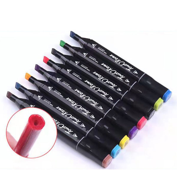 24-168 Colors Oily Art Marker Pen Set for Draw Double Headed Sketching Oily Tip Based Markers Graffiti Manga School Art Supplies ZopiStyle