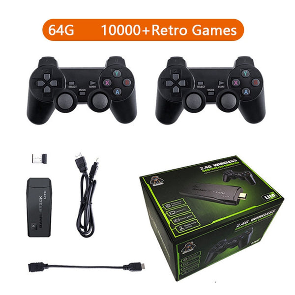 Portable video game console, 4K, 2.4G, wireless control, wireless retro classic video game console, including 10000 games ZopiStyle