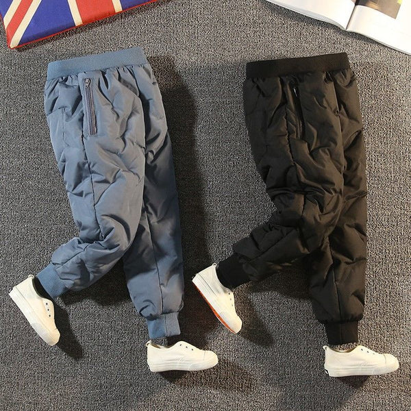 Winter Fleece Thick Kids Trousers Autumn 2-12Y Child Solid Warm Casual Sports Pants Baby Girls Elastic Waist Sweatpants for Boys ZopiStyle
