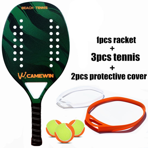 In stock / 3 colors The lowest price professional beach tennis racket in the whole net. Racket carbon fiber EVA elastic material ZopiStyle