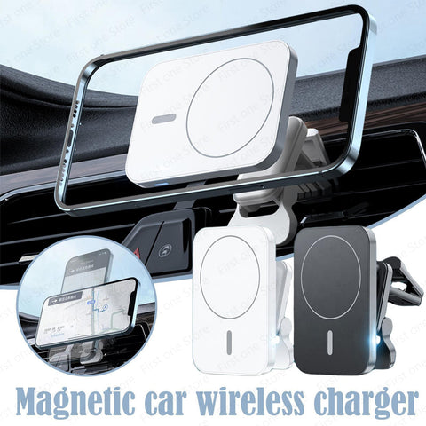 Magnetic Car Charger Stand For iPhone 14 12 13Pro Macsafe Charging Cradle Car Air Vent Holder For Magsafe iPhone 14Pro 14Plus