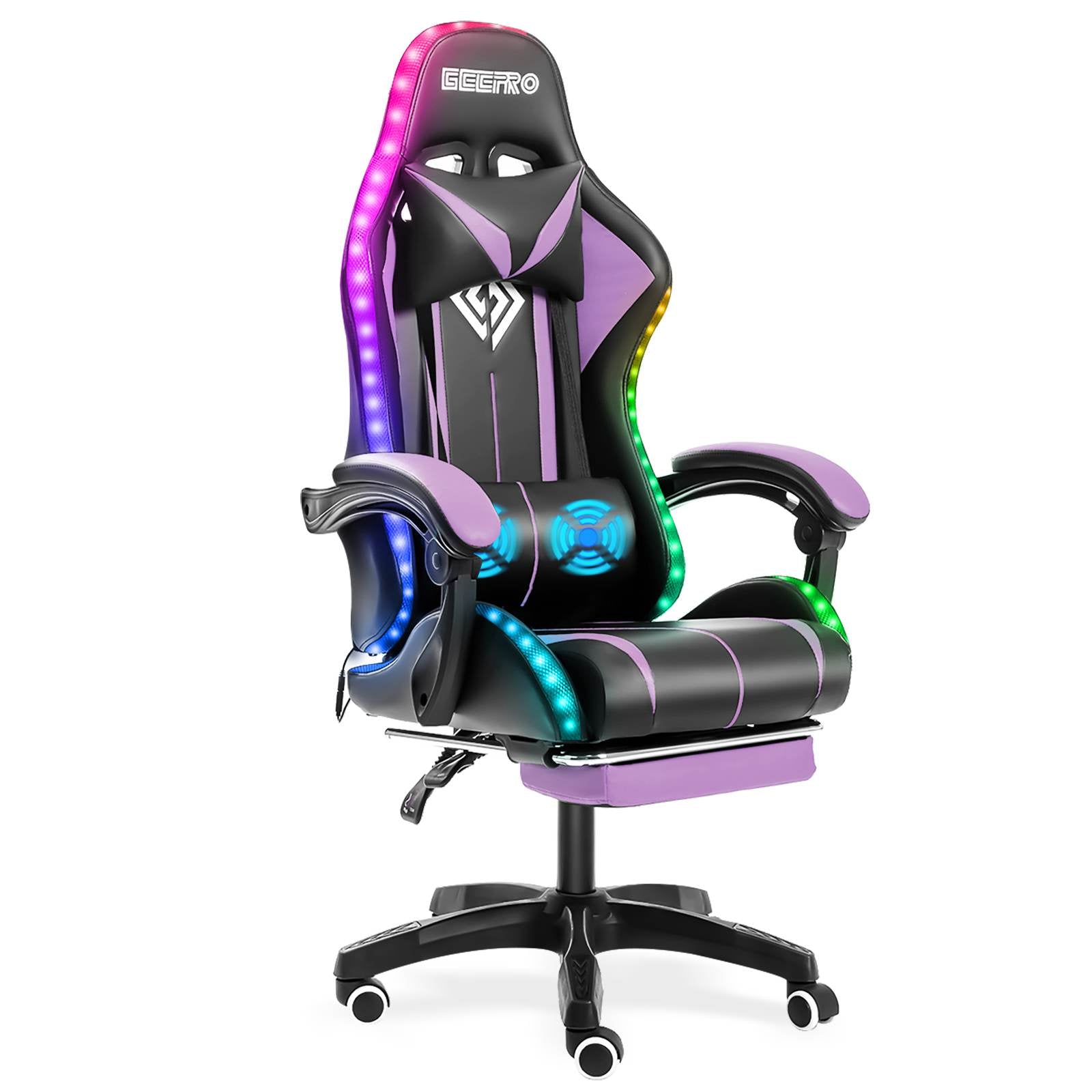 High Quality Gaming Chair RGB Light Office Chair Gamer Computer Chair Ergonomic Swivel Chair 2 Point Massage Gamer Chairs ZopiStyle