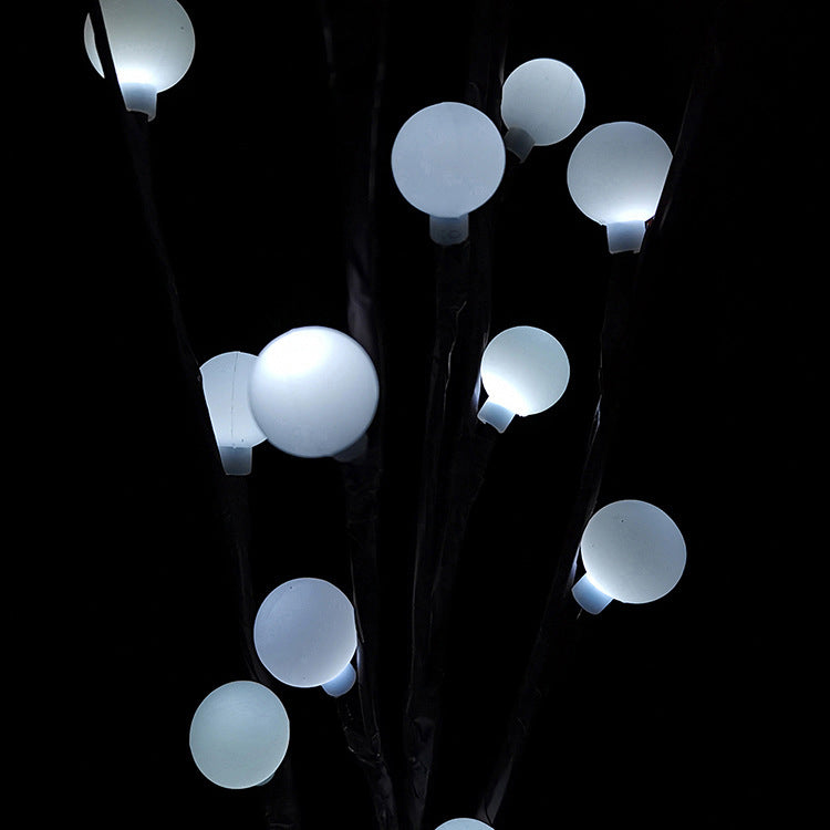 LED 3 in 1 Solar Waterproof Tree Branch Shape Ball Light Decor Lamp for Wedding Party Festival White light ZopiStyle