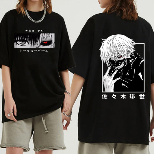 Japanese Anime Kaneki Ken Tokyo Ghoul T Shirt Men Kawaii Manga Graphic Tees Fashion Tshirt Summer 90S Tops T-Shirt Male ZopiStyle