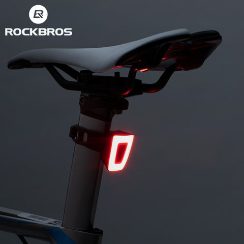 ROCKBROS  Mni Bike Light Waterproof USB Rechargeable Helmet Taillight Lantern For Bicycle LED Safety Night Riding Tail Light ZopiStyle