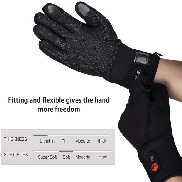 Winter Warm Cycling Heated Gloves Liners Rechargeable Battery for MTB Riding Skiing Hiking Motorcycle Gloves Men Women 2021 ZopiStyle