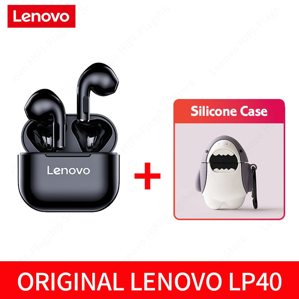 Lenovo LP40 Mini TWS Bluetooth 5.0 Earphones IPX4 Waterproof Wireless Headphones Touch Control Music Headsets Earbuds with Mic ZopiStyle
